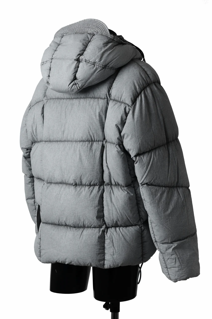 Ten c TEMPEST DOWN JACKET Ⅱ / FROSTED TRANSPARENT POLISHED NYLON (GRAY) - Image 16