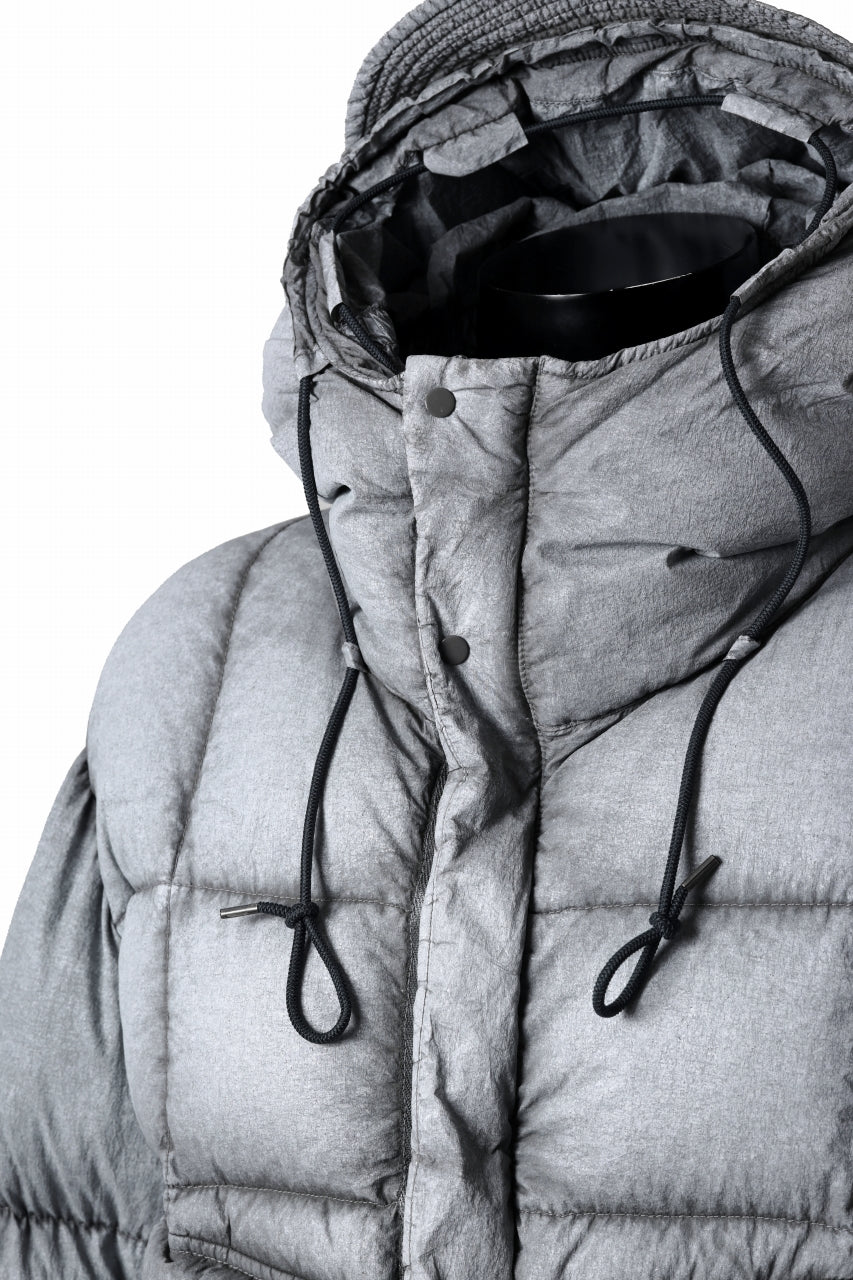 Ten c TEMPEST DOWN JACKET Ⅱ / FROSTED TRANSPARENT POLISHED NYLON (GRAY) - Image 17