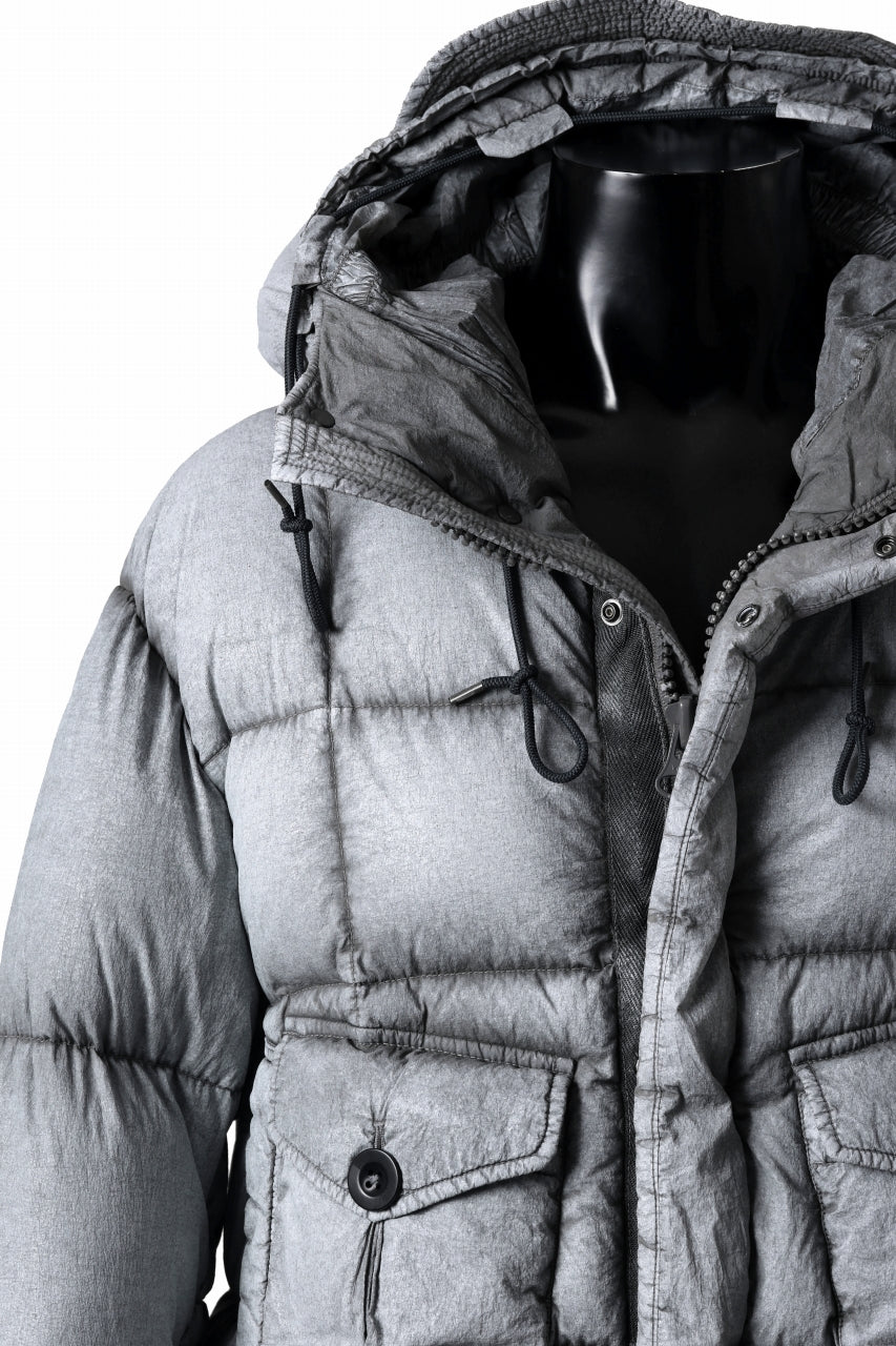 Ten c TEMPEST DOWN JACKET Ⅱ / FROSTED TRANSPARENT POLISHED NYLON (GRAY) - Image 19