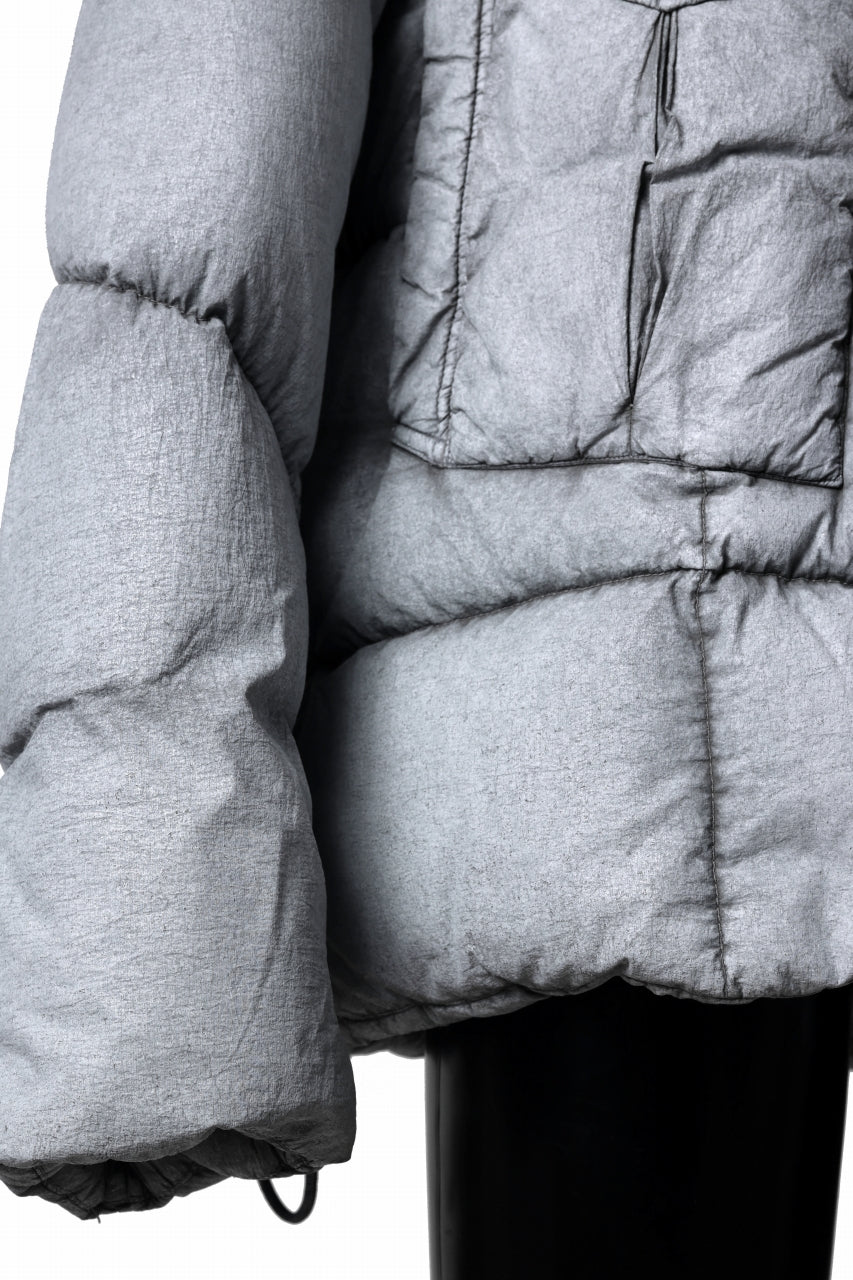 Ten c TEMPEST DOWN JACKET Ⅱ / FROSTED TRANSPARENT POLISHED NYLON (GRAY) - Image 21