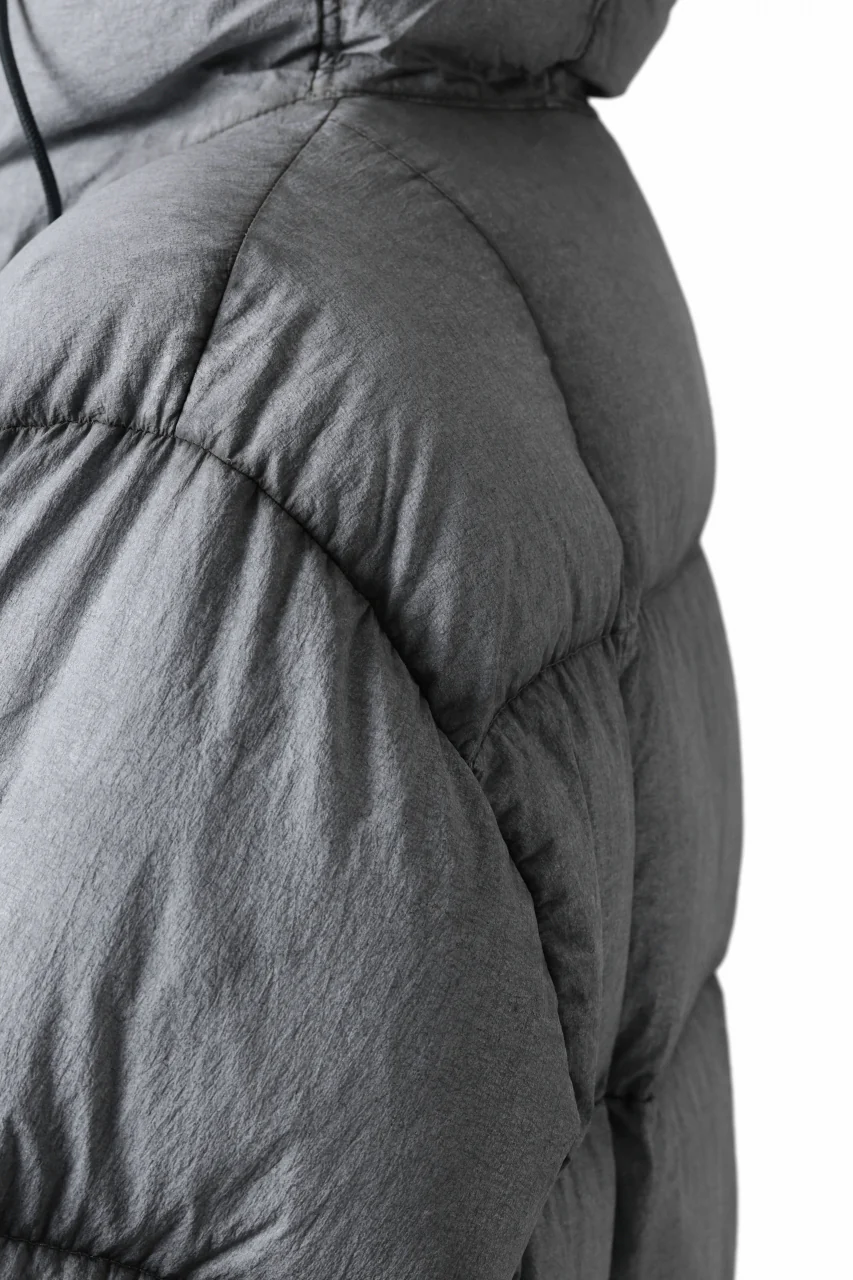 Ten c TEMPEST DOWN JACKET Ⅱ / FROSTED TRANSPARENT POLISHED NYLON (GRAY) - Image 23
