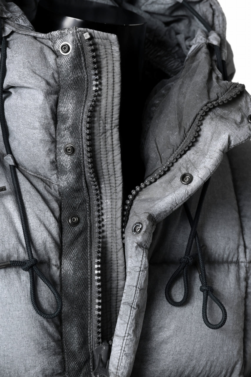 Ten c TEMPEST DOWN JACKET Ⅱ / FROSTED TRANSPARENT POLISHED NYLON (GRAY) - Image 27