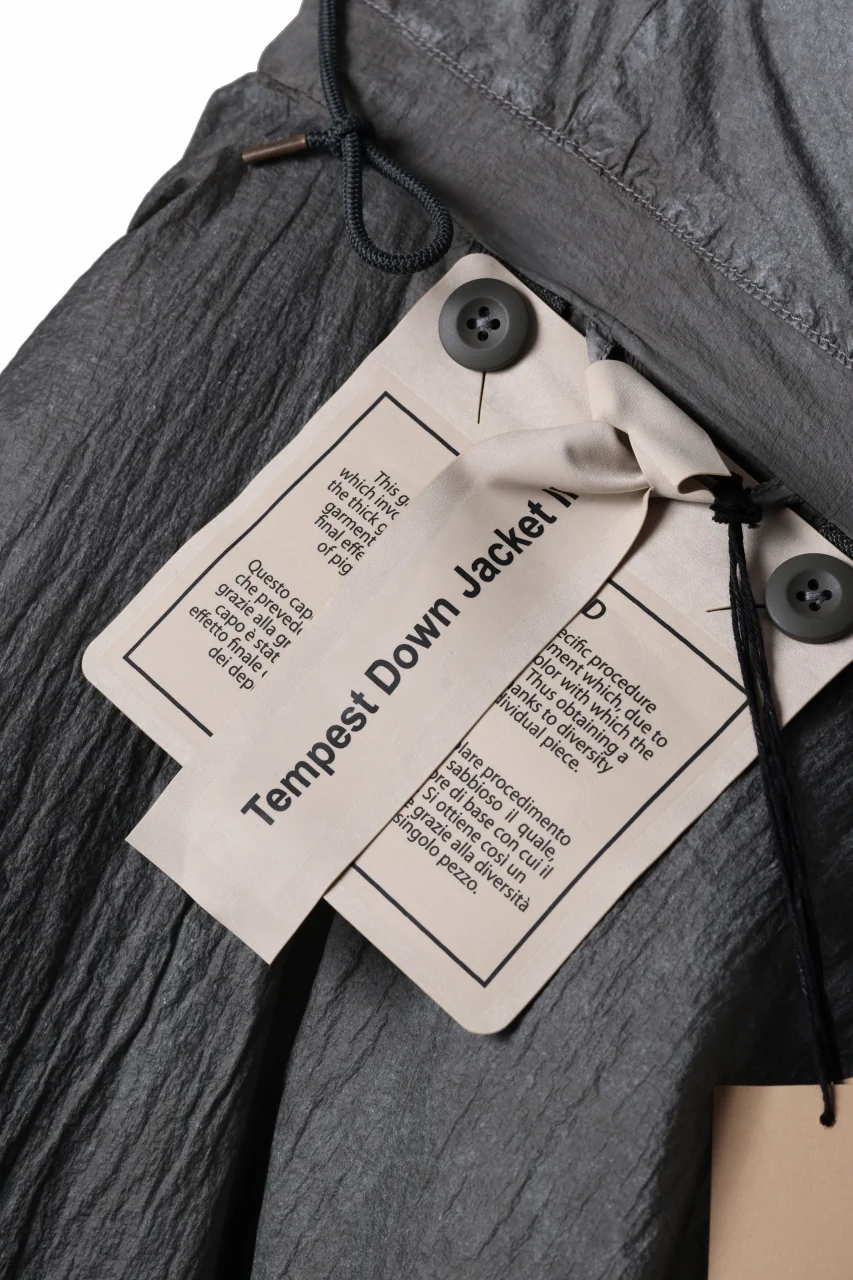 Ten c TEMPEST DOWN JACKET Ⅱ / FROSTED TRANSPARENT POLISHED NYLON (GRAY) - Image 30