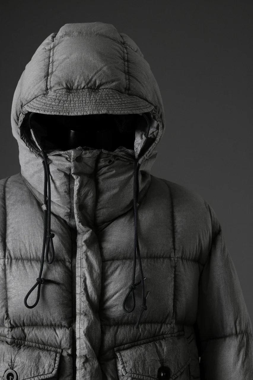 Ten c TEMPEST DOWN JACKET Ⅱ / FROSTED TRANSPARENT POLISHED NYLON (GRAY) - Image 32