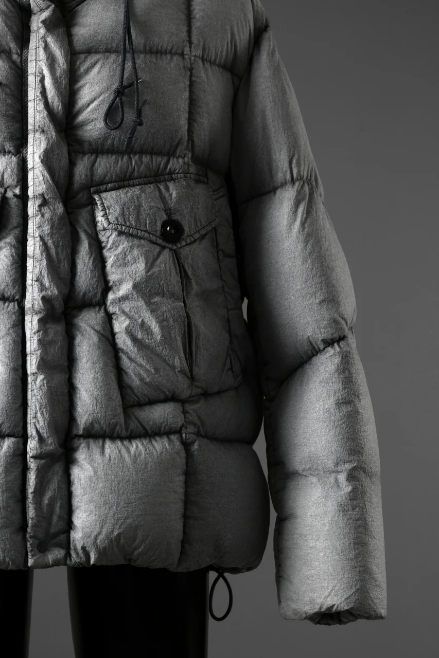 Ten c TEMPEST DOWN JACKET Ⅱ / FROSTED TRANSPARENT POLISHED NYLON (GRAY) - Image 33