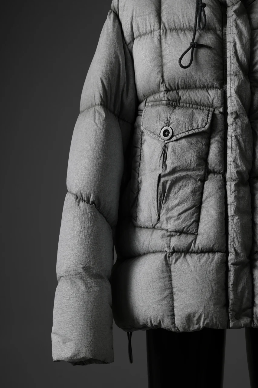 Ten c TEMPEST DOWN JACKET Ⅱ / FROSTED TRANSPARENT POLISHED NYLON (GRAY) - Image 34