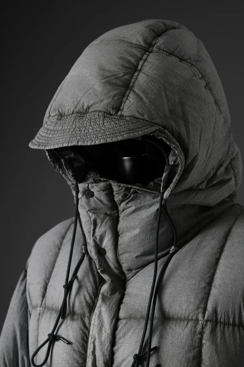 Ten c TEMPEST DOWN JACKET Ⅱ / FROSTED TRANSPARENT POLISHED NYLON (GRAY) - Image 36