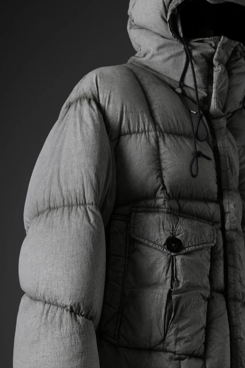 Ten c TEMPEST DOWN JACKET Ⅱ / FROSTED TRANSPARENT POLISHED NYLON (GRAY) - Image 37