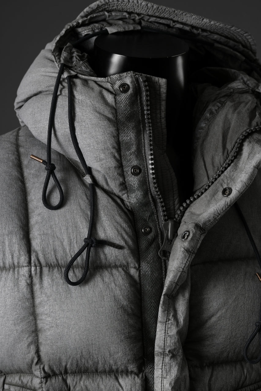 Ten c TEMPEST DOWN JACKET Ⅱ / FROSTED TRANSPARENT POLISHED NYLON (GRAY) - Image 38