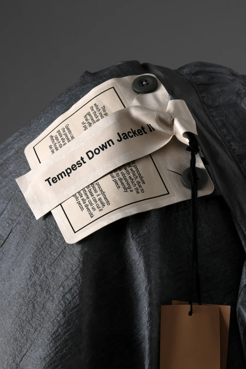 Ten c TEMPEST DOWN JACKET Ⅱ / FROSTED TRANSPARENT POLISHED NYLON (GRAY) - Image 48