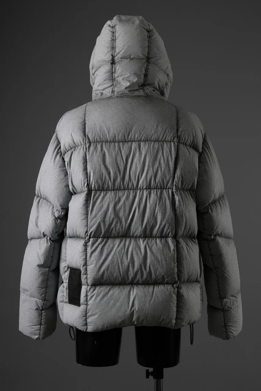 Ten c TEMPEST DOWN JACKET Ⅱ / FROSTED TRANSPARENT POLISHED NYLON (GRAY) - Image 5
