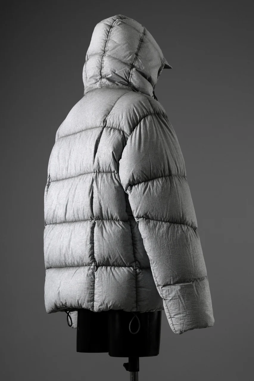 Ten c TEMPEST DOWN JACKET Ⅱ / FROSTED TRANSPARENT POLISHED NYLON (GRAY) - Image 6