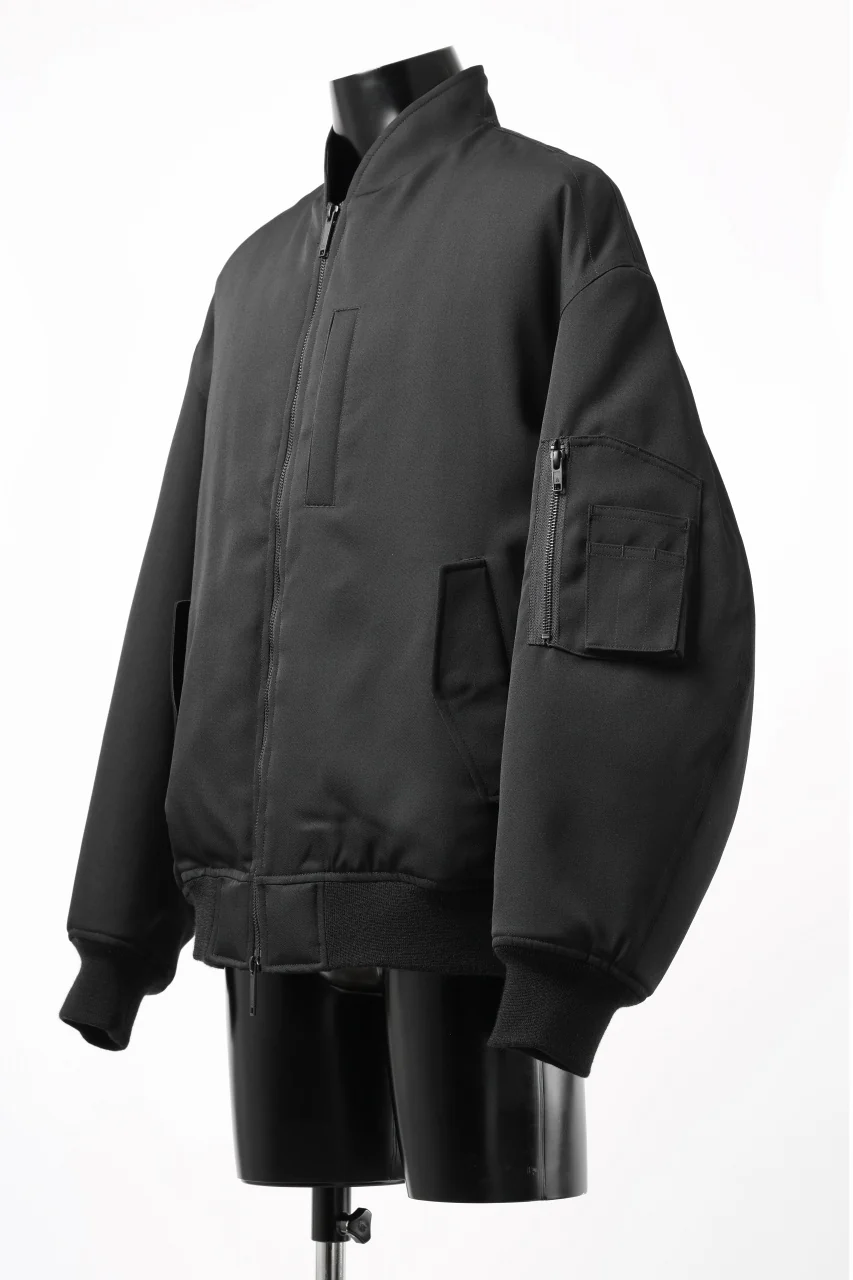 TARO HORIUCHI / th products 3D Collar MA-1 / wool gabardine (black) - Image 10