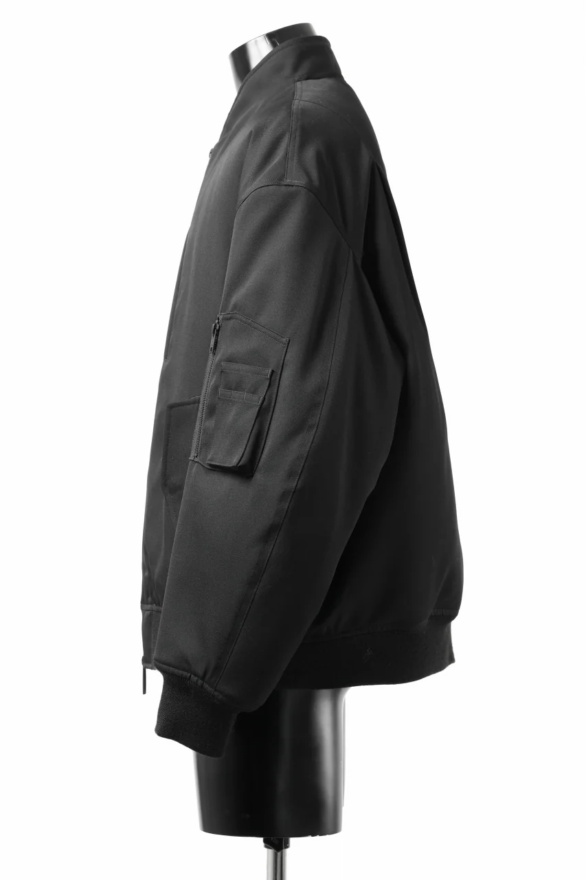 TARO HORIUCHI / th products 3D Collar MA-1 / wool gabardine (black) - Image 11