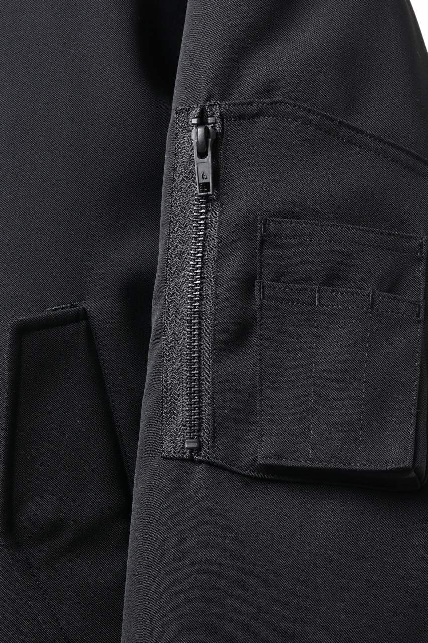 TARO HORIUCHI / th products 3D Collar MA-1 / wool gabardine (black) - Image 22