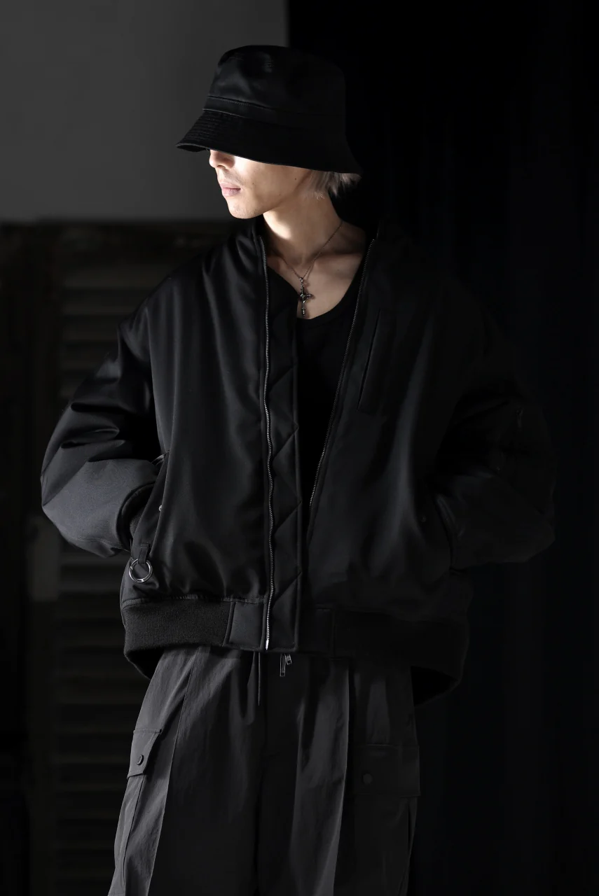 TARO HORIUCHI / th products 3D Collar MA-1 / wool gabardine (black) - Image 25