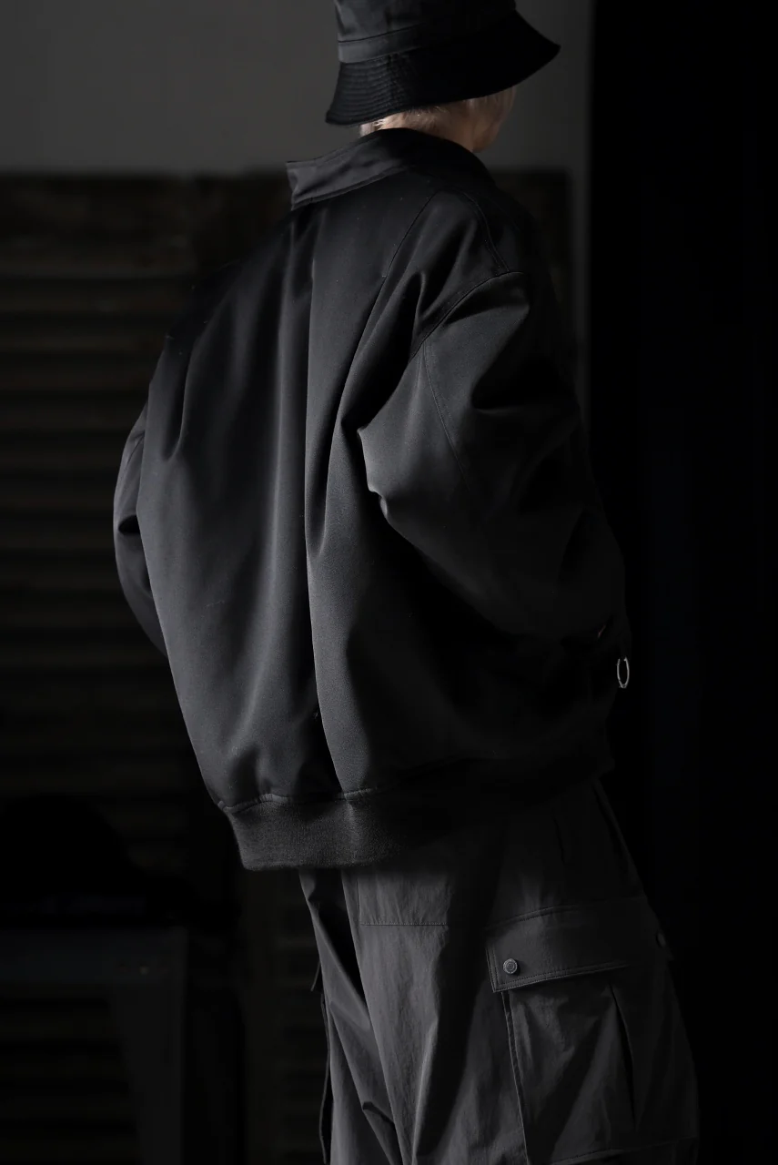 TARO HORIUCHI / th products 3D Collar MA-1 / wool gabardine (black) - Image 29