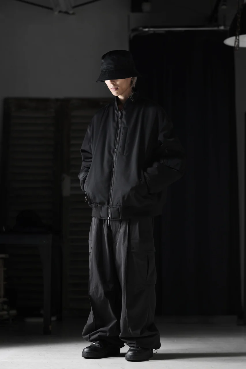 TARO HORIUCHI / th products 3D Collar MA-1 / wool gabardine (black) - Image 30