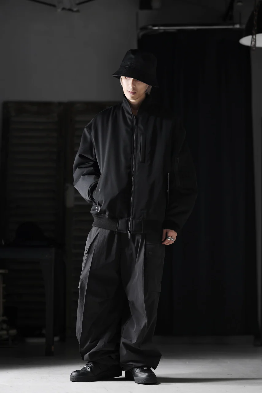 TARO HORIUCHI / th products 3D Collar MA-1 / wool gabardine (black) - Image 31
