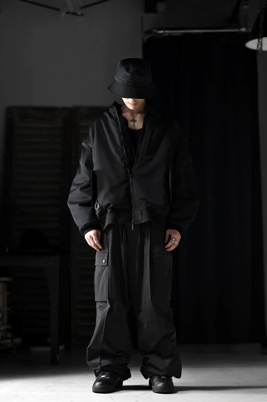 TARO HORIUCHI / th products 3D Collar MA-1 / wool gabardine (black) - Image 32