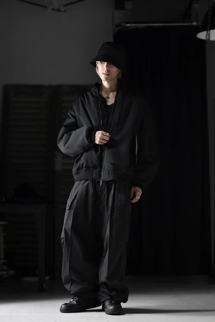 TARO HORIUCHI / th products 3D Collar MA-1 / wool gabardine (black) - Image 34