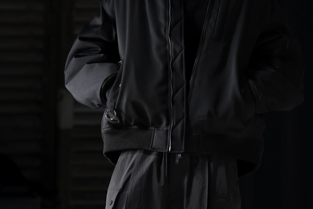 TARO HORIUCHI / th products 3D Collar MA-1 / wool gabardine (black) - Image 42