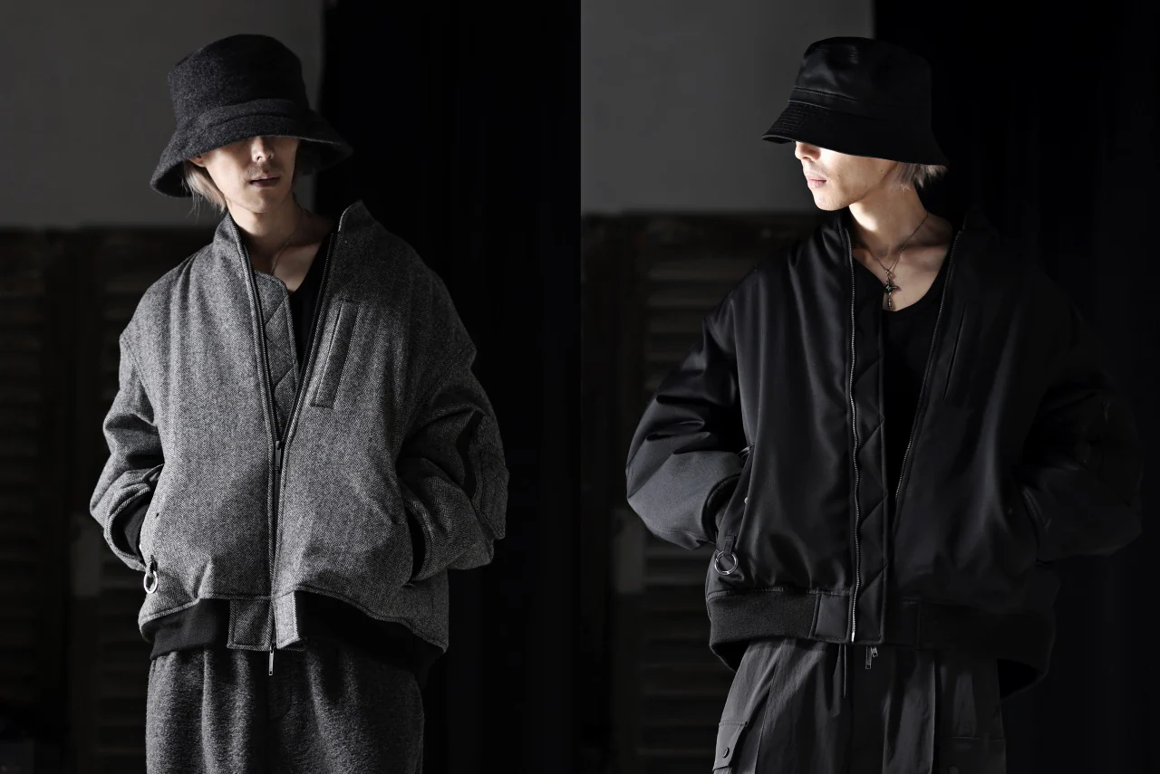 TARO HORIUCHI / th products 3D Collar MA-1 / wool gabardine (black) - Image 43