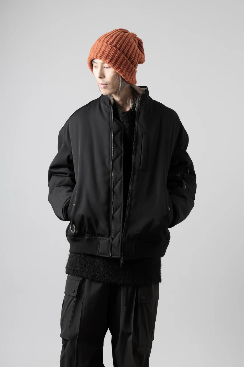 TARO HORIUCHI / th products 3D Collar MA-1 / wool gabardine (black) - Image 6