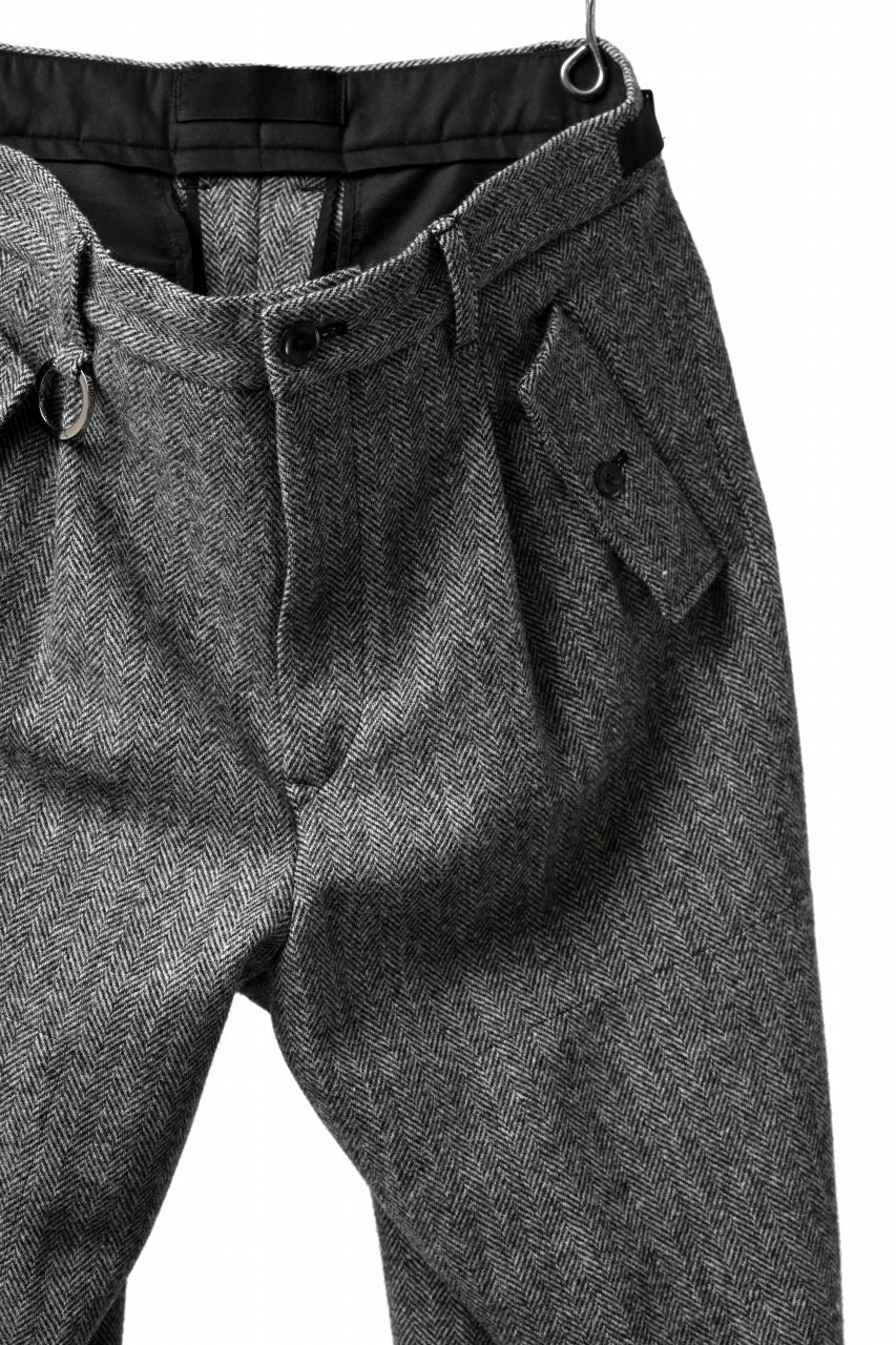 TARO HORIUCHI / th products Claude / Italian military / herringbone tweed (gray) - Image 4