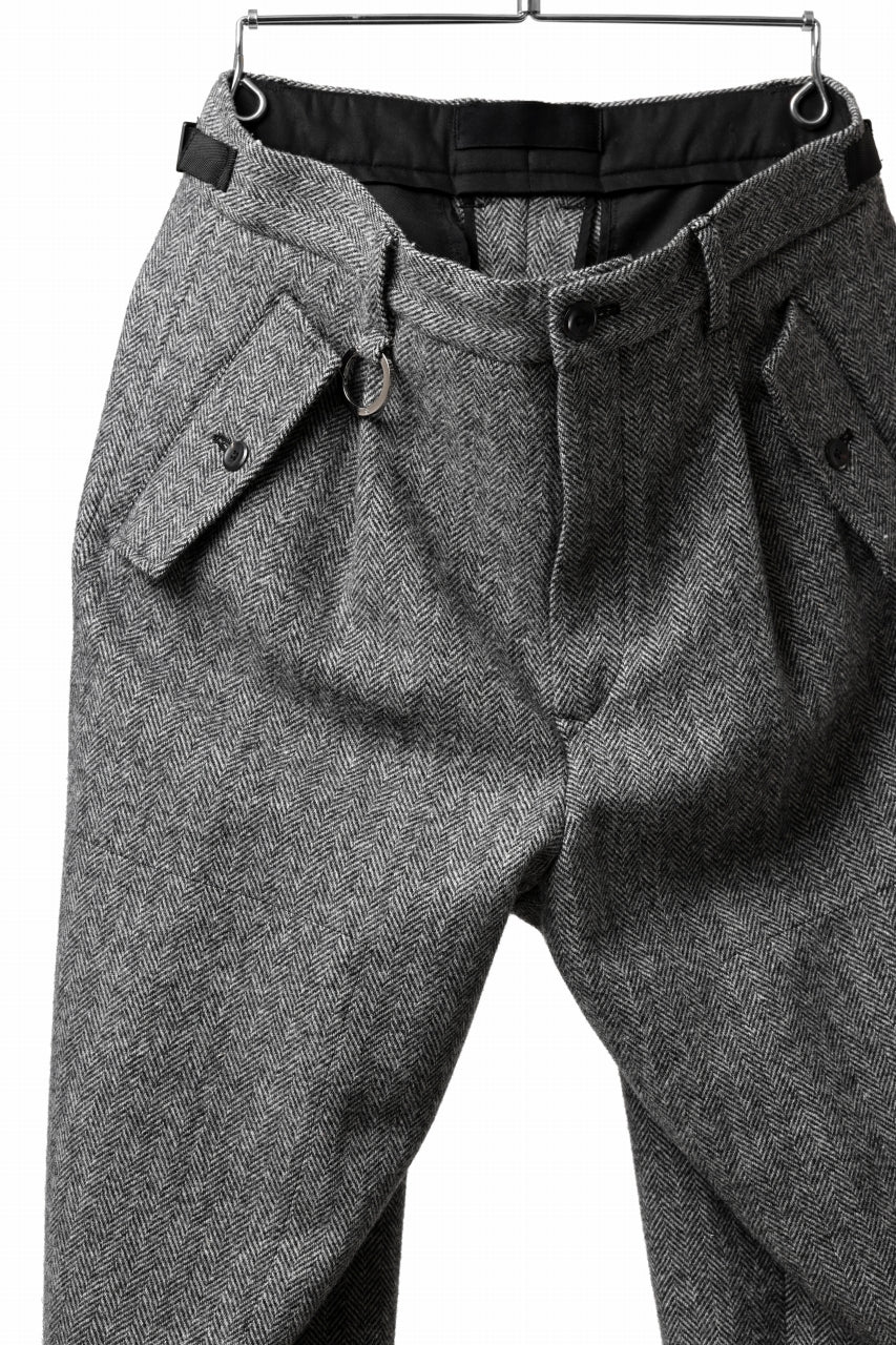 TARO HORIUCHI / th products Claude / Italian military / herringbone tweed (gray) - Image 6