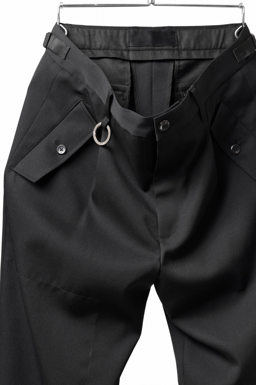 TARO HORIUCHI / th products Claude / Italian military / wool gabardine (black) - Image 7