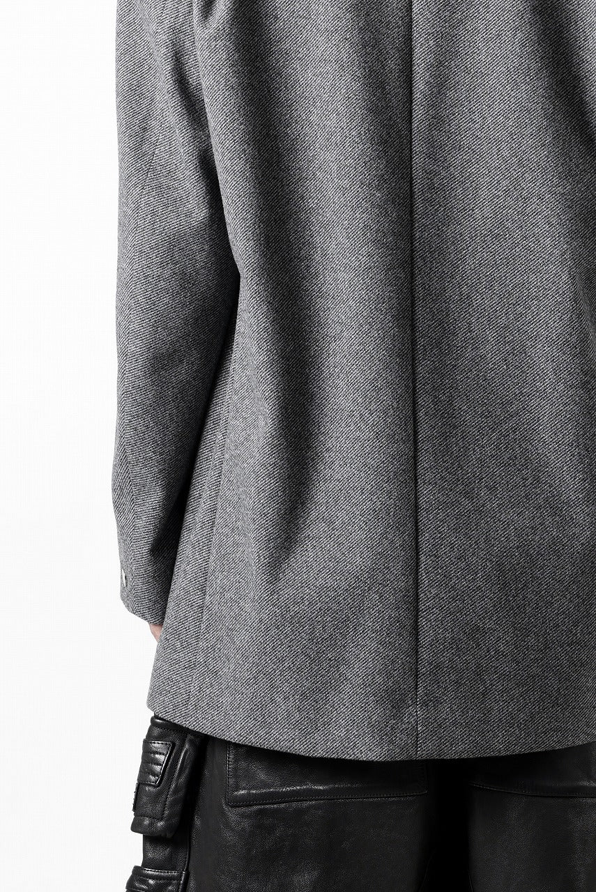 TARO HORIUCHI / th products Collarless Jacket / active setter tweed knit (gray) - Image 52