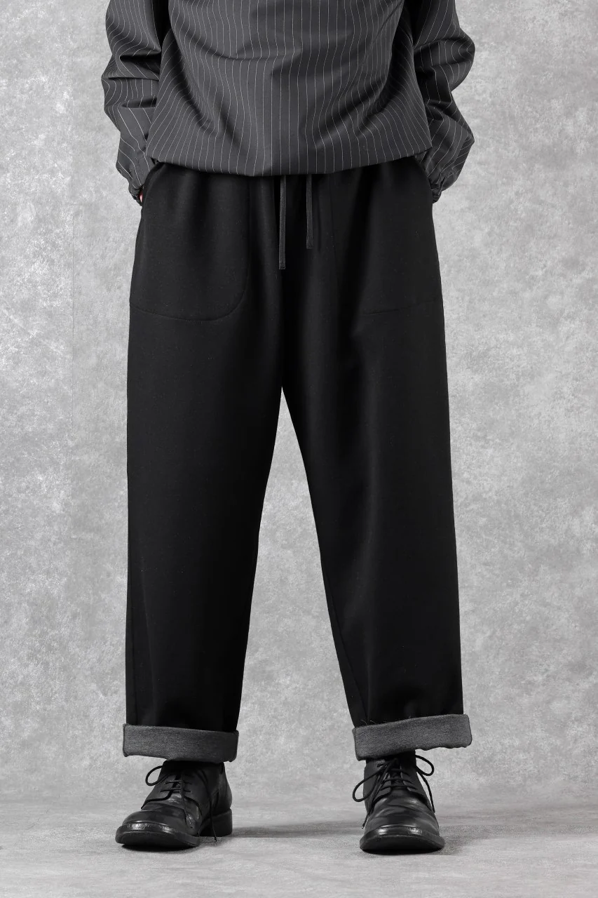 TARO HORIUCHI / th products Double Side Easy Pants / Soft Stretch Double Jersey (black) - Image 11
