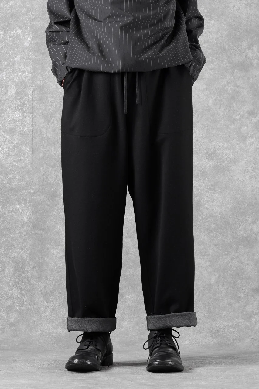 TARO HORIUCHI / th products Double Side Easy Pants / Soft Stretch Double Jersey (black) - Image 12