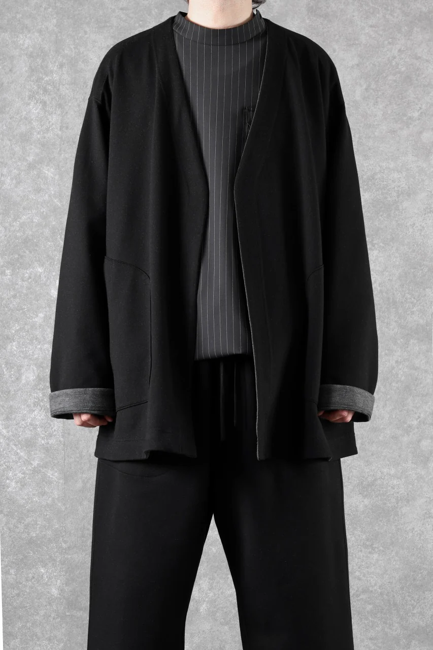 TARO HORIUCHI / th products Double Side Jacket / Soft Stretch Double Jersey (black) - Image 19