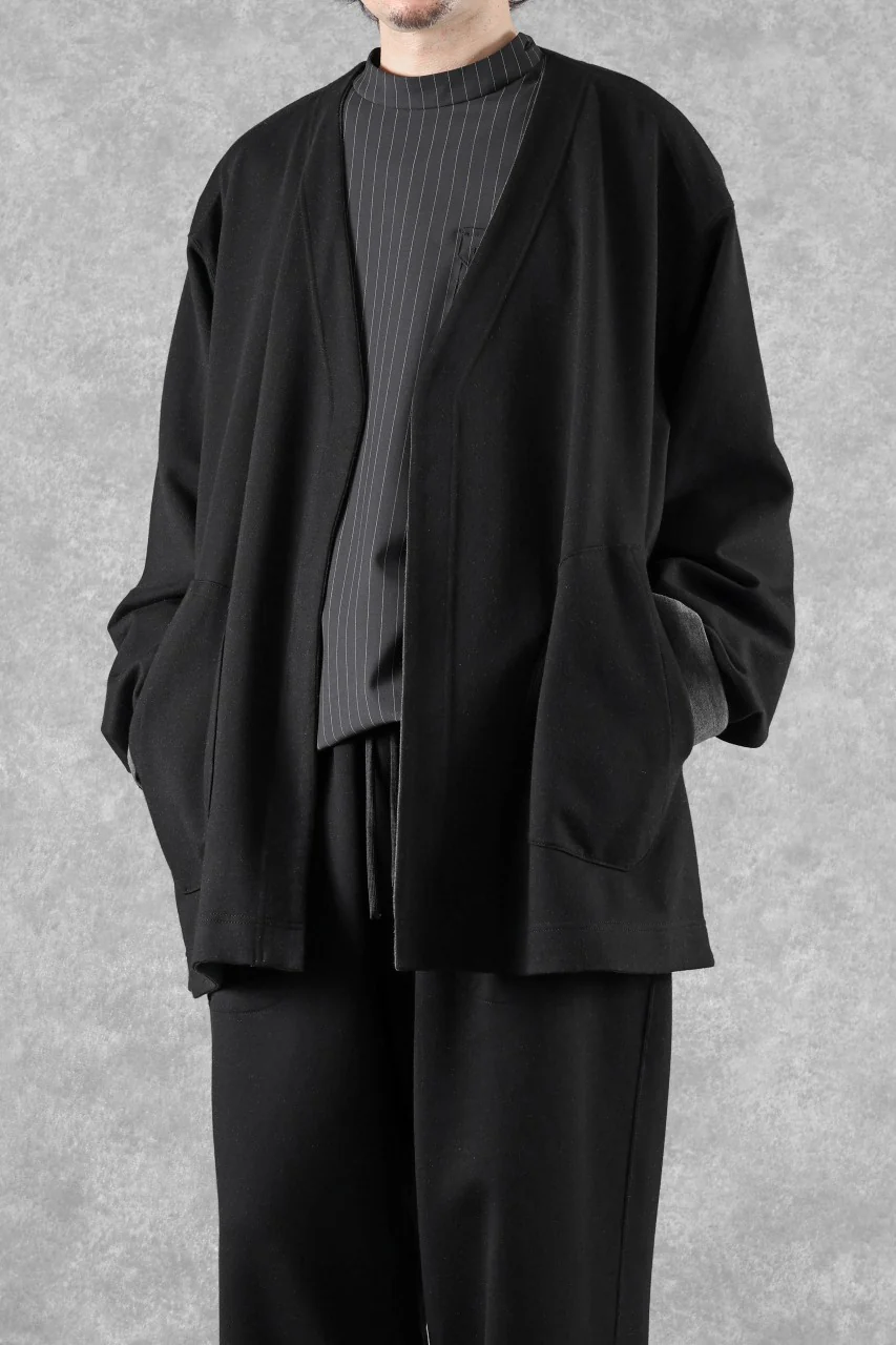 TARO HORIUCHI / th products Double Side Jacket / Soft Stretch Double Jersey (black) - Image 20