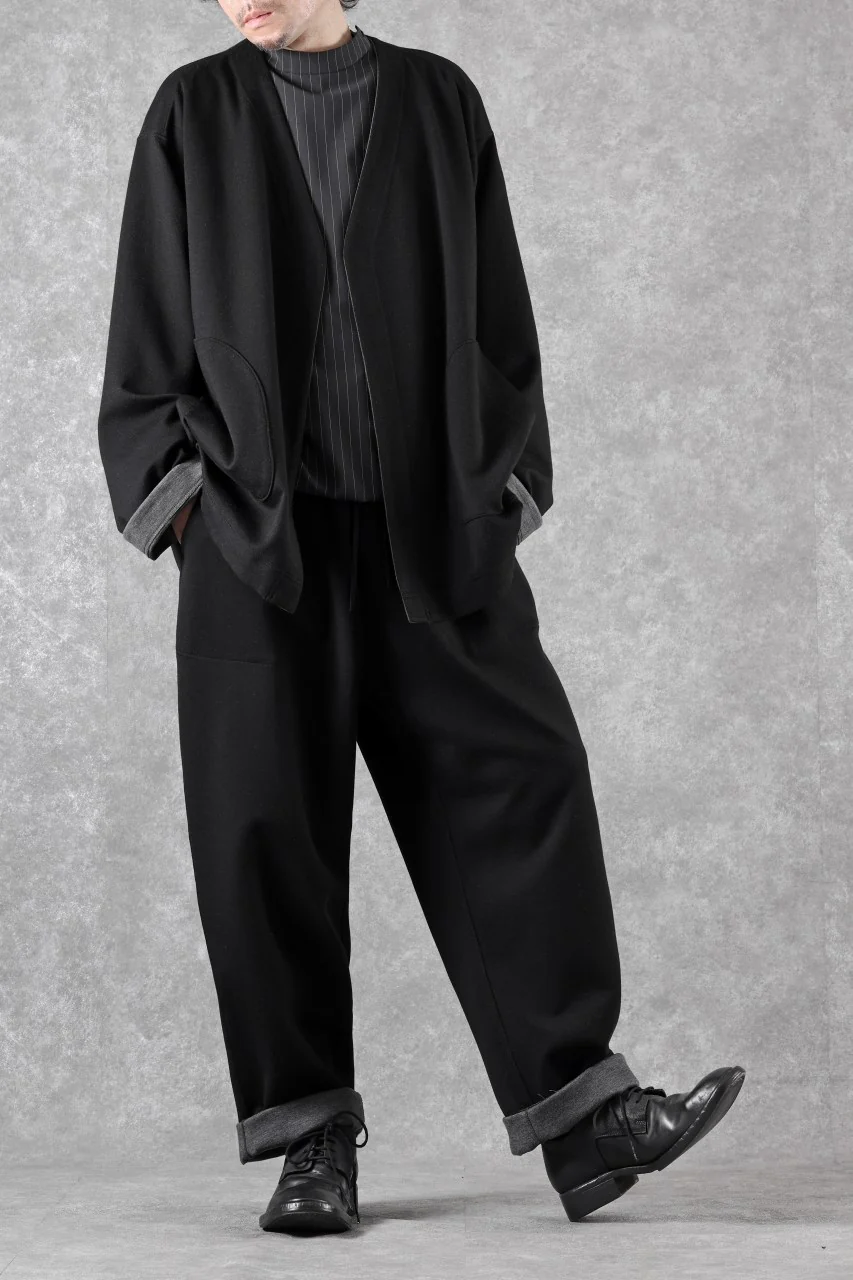 TARO HORIUCHI / th products Double Side Jacket / Soft Stretch Double Jersey (black) - Image 24