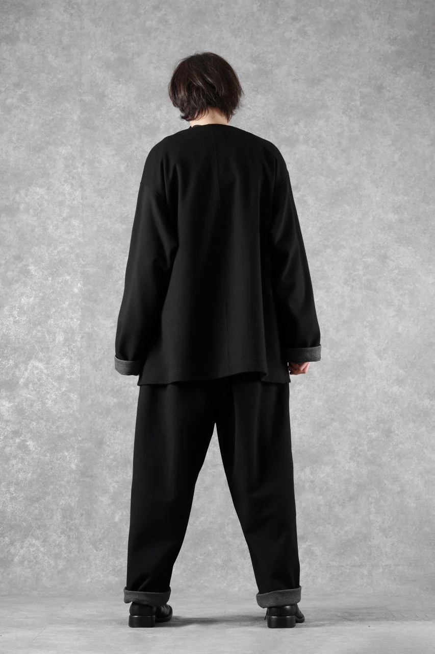 TARO HORIUCHI / th products Double Side Jacket / Soft Stretch Double Jersey (black) - Image 25
