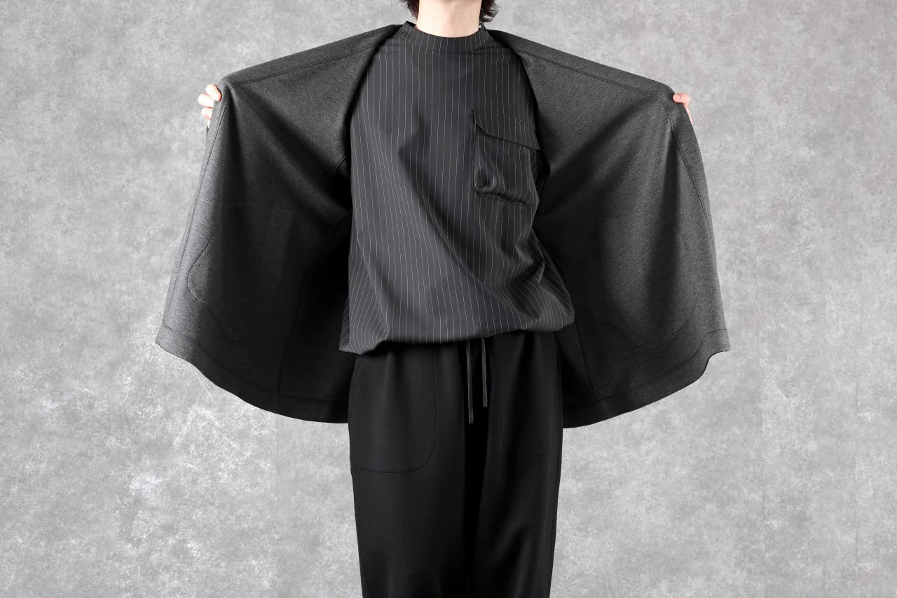 TARO HORIUCHI / th products Double Side Jacket / Soft Stretch Double Jersey (black) - Image 36