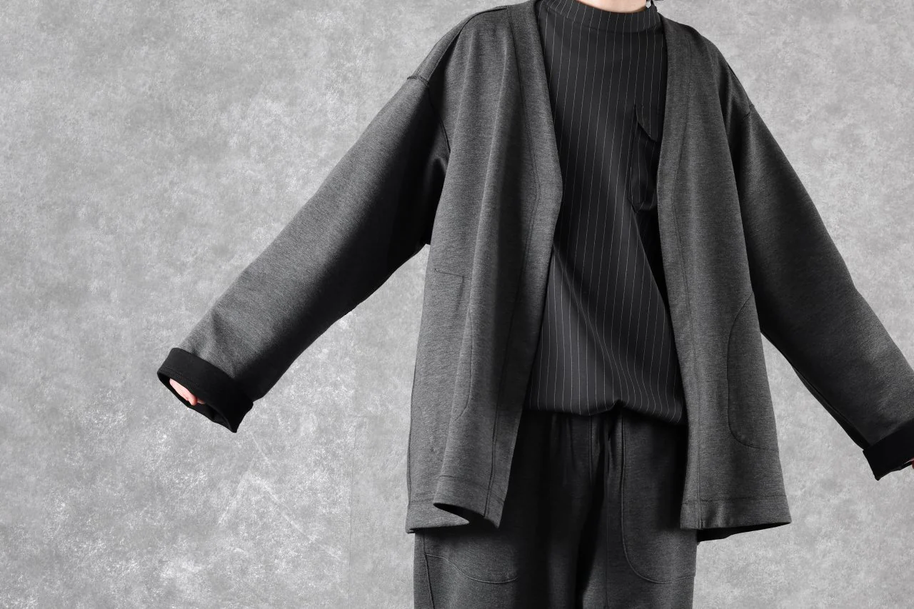 TARO HORIUCHI / th products Double Side Jacket / Soft Stretch Double Jersey (black) - Image 37