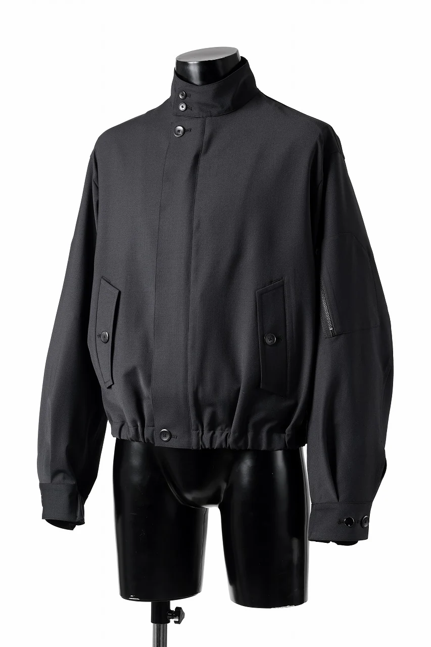 TARO HORIUCHI / th products Harrington Jacket / 2 way stretch w/p tropical (black) - Image 6