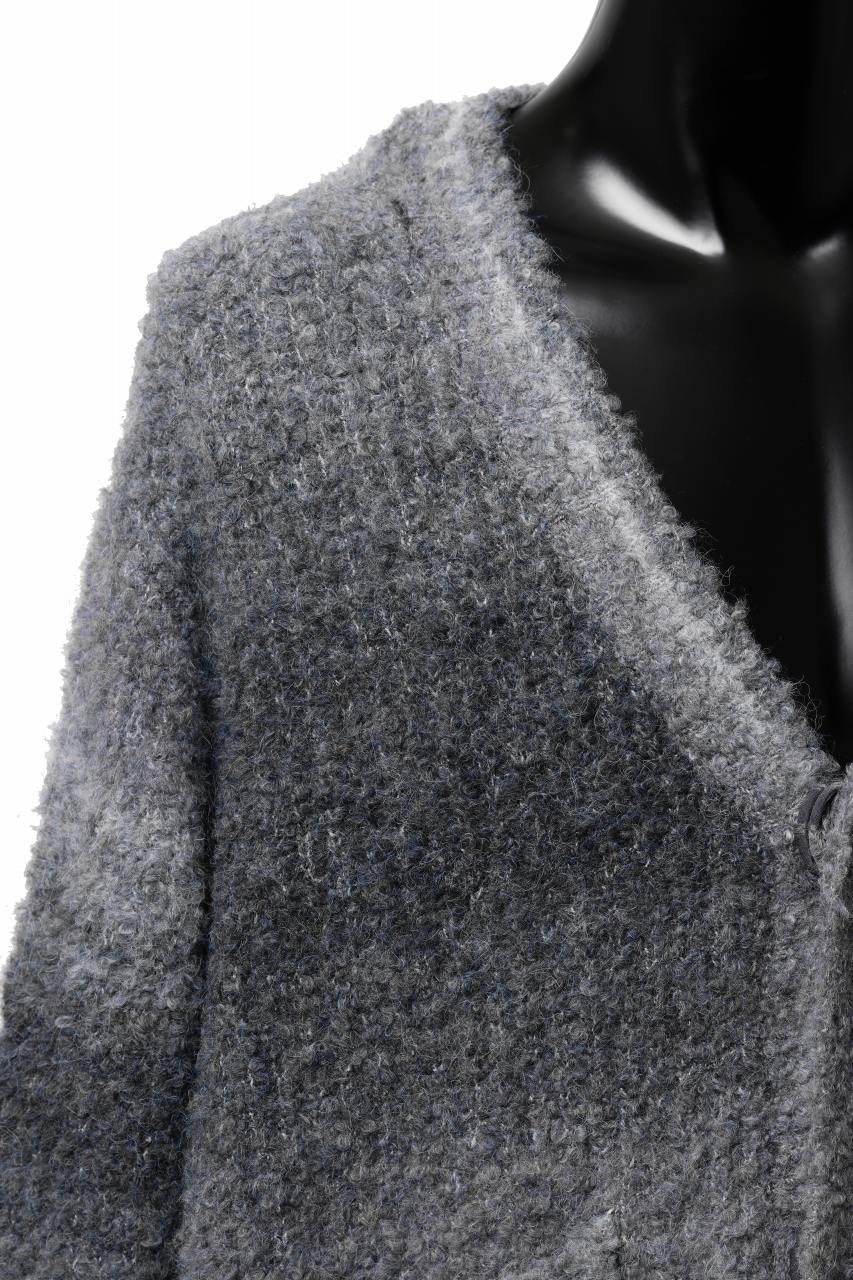 TARO HORIUCHI / th products Inflated Cardigan / 1/4.5 kasuri loop knit (mono) - Image 14