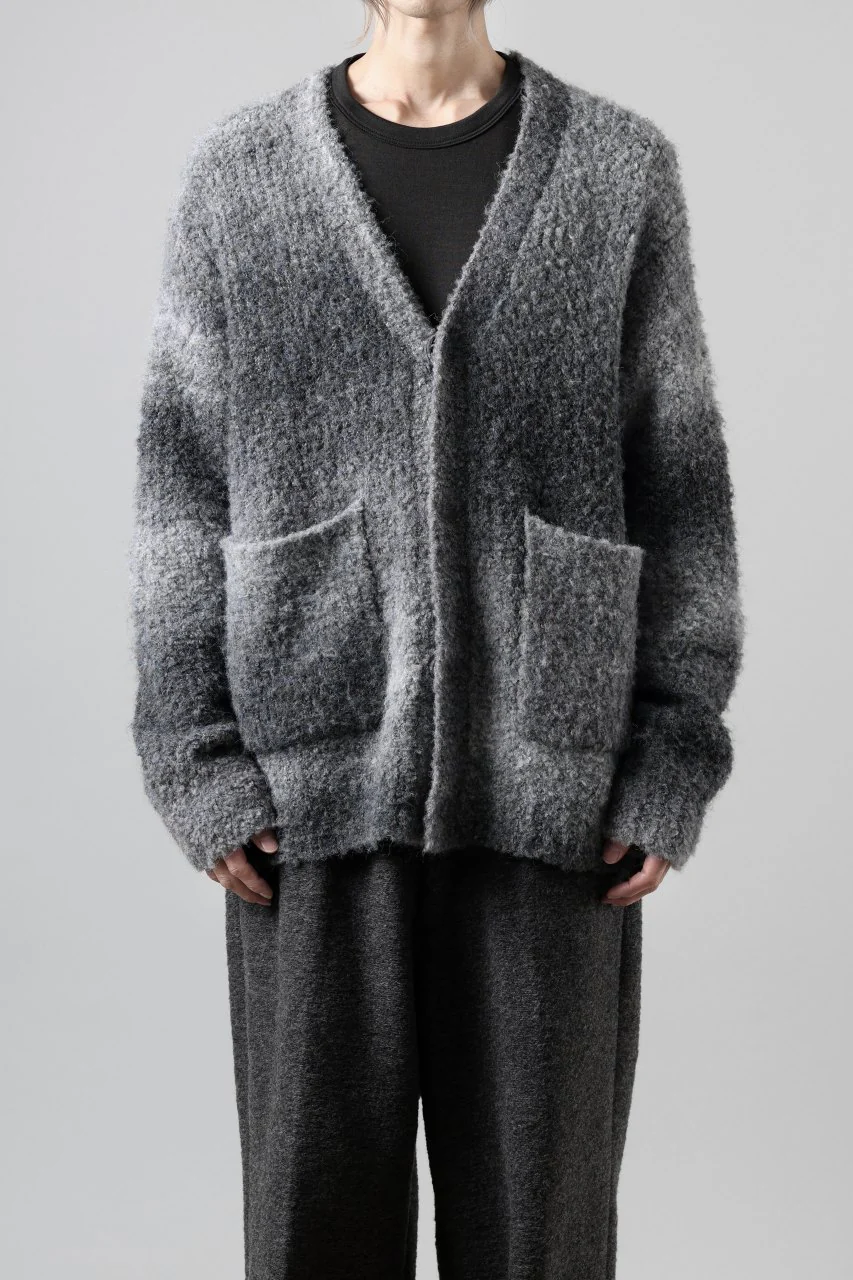 TARO HORIUCHI / th products Inflated Cardigan / 1/4.5 kasuri loop knit (mono) - Image 4