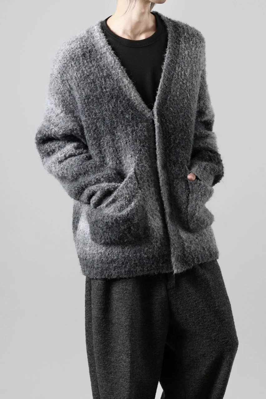TARO HORIUCHI / th products Inflated Cardigan / 1/4.5 kasuri loop knit (mono) - Image 6