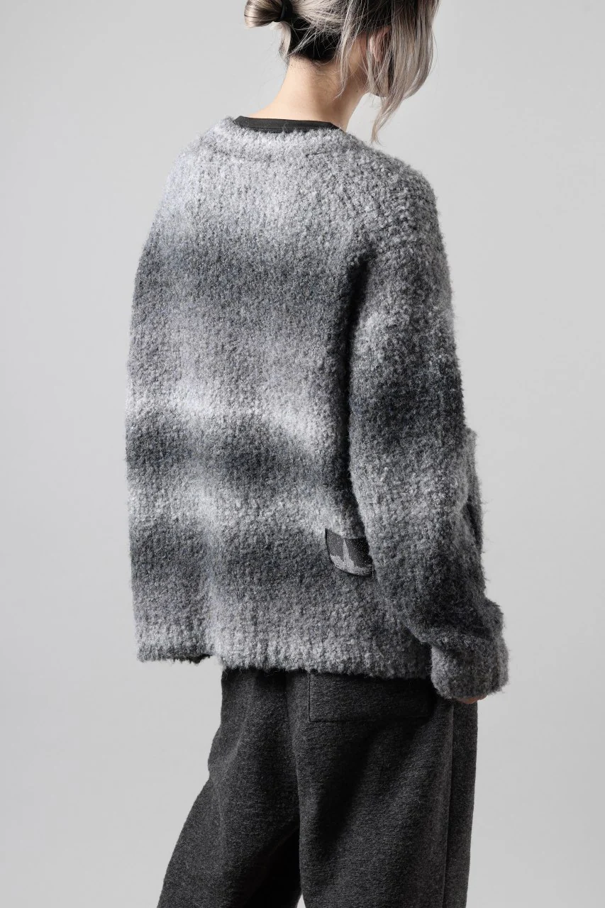 TARO HORIUCHI / th products Inflated Cardigan / 1/4.5 kasuri loop knit (mono) - Image 8