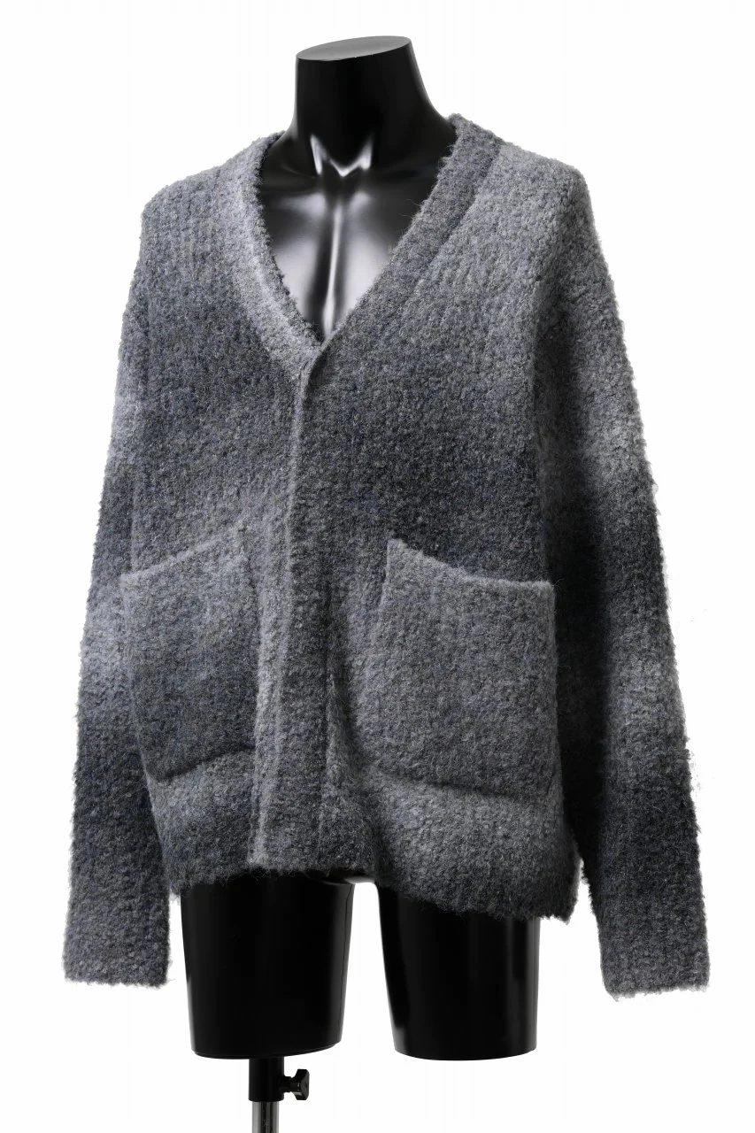 TARO HORIUCHI / th products Inflated Cardigan / 1/4.5 kasuri loop knit (mono) - Image 9