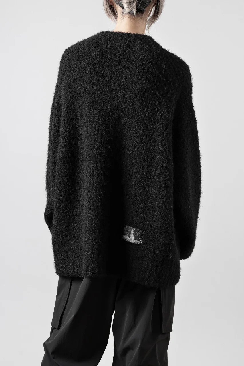 TARO HORIUCHI / th products Inflated Oversized Crew / 1/4.5 kasuri loop knit (black) - Image 10