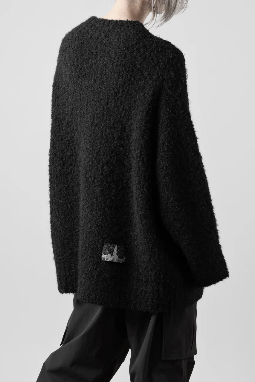 TARO HORIUCHI / th products Inflated Oversized Crew / 1/4.5 kasuri loop knit (black) - Image 12
