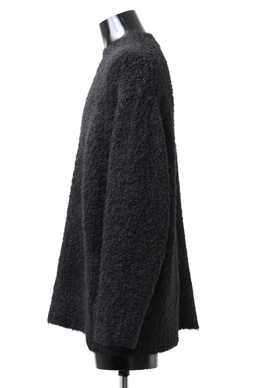 TARO HORIUCHI / th products Inflated Oversized Crew / 1/4.5 kasuri loop knit (black) - Image 14