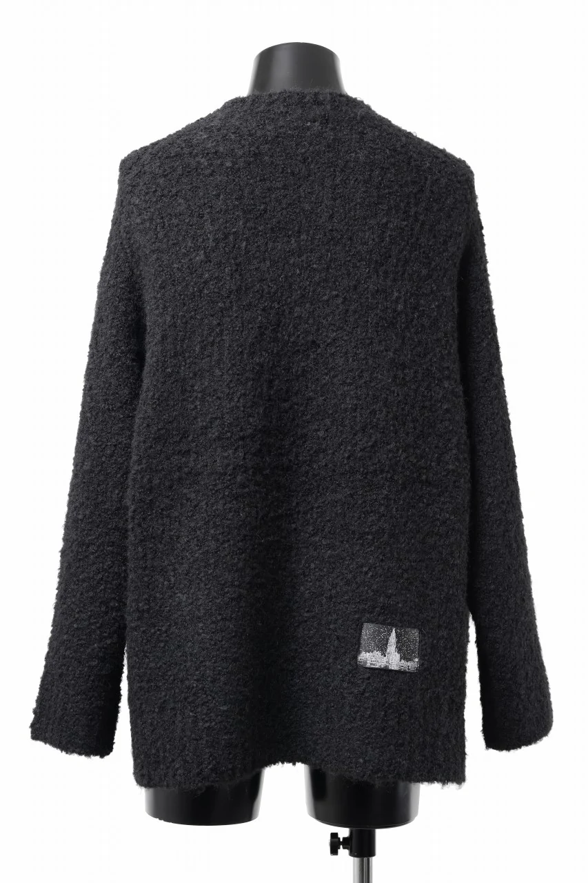 TARO HORIUCHI / th products Inflated Oversized Crew / 1/4.5 kasuri loop knit (black) - Image 15